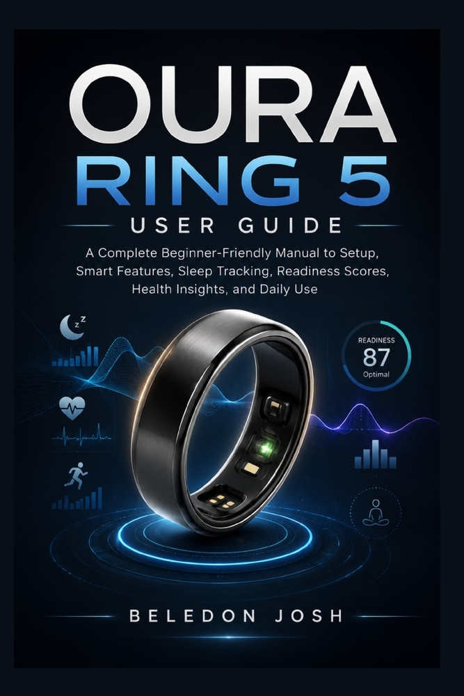 Oura Ring 5 User Guide: A Complete Beginner-Friendly Manual to Setup, Smart Features, Sleep Tracking, Readiness Scores, Health Insights, and Daily Use cover