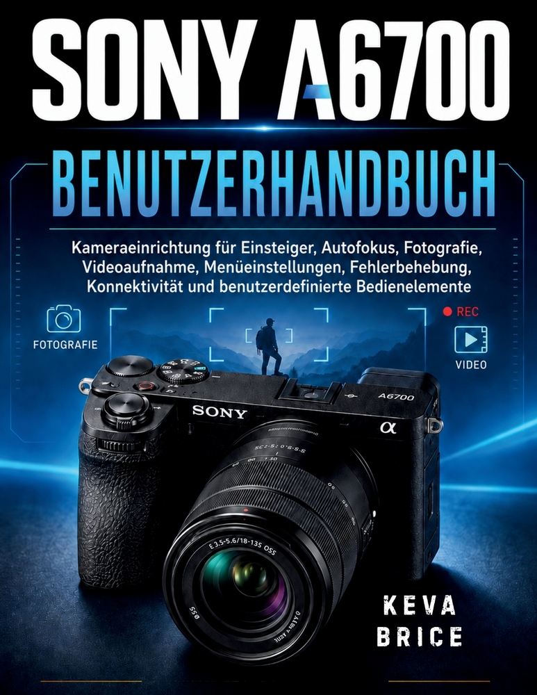 Sony A6700 Benutzerhandbuch: Kamera-Einrichtung für Einsteiger, Autofokus, Fotografie, Videoaufnahme, Menüeinstellungen, Fehlerbehebung, Konnektivität cover