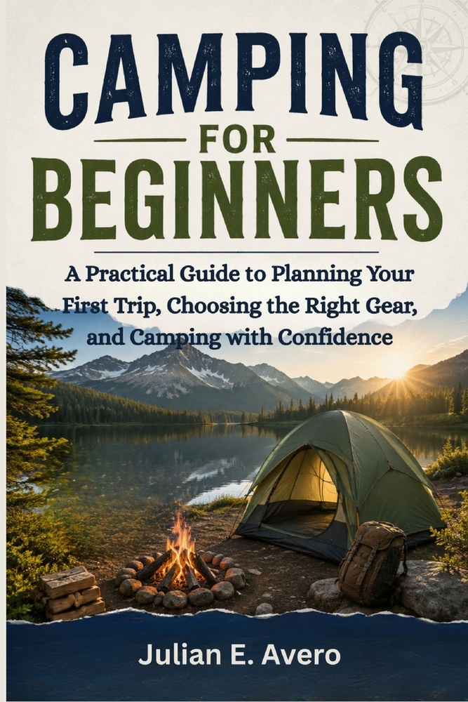 Camping For Beginners: A Practical Guide to Planning Your First Trip, Choosing the Right Gear, and Camping with Confidence cover