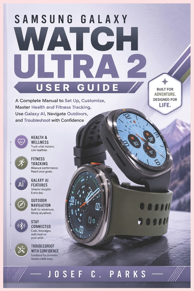 Samsung Galaxy Watch Ultra 2 User Guide: A Complete Manual to Set Up, Customize, Master Health and Fitness Tracking, Use Galaxy AI, Navigate Outdoors, cover