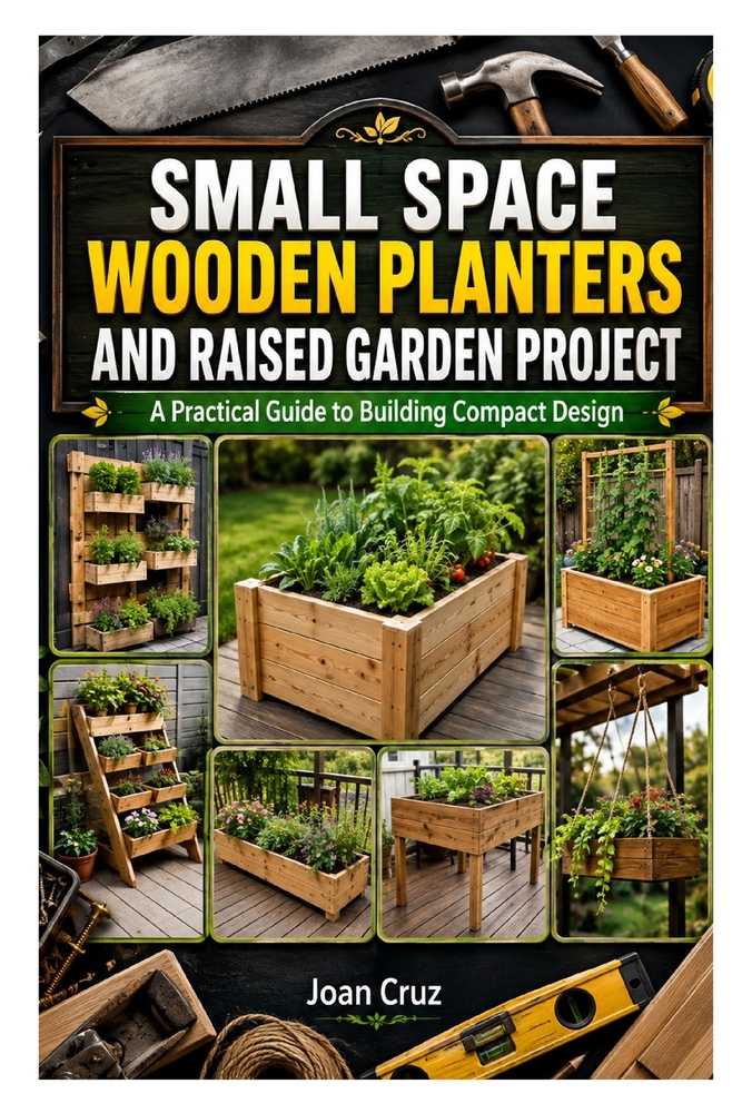 Small Space Wooden Planters and Raised Garden Project: A Practical Guide to Building Compact Design cover