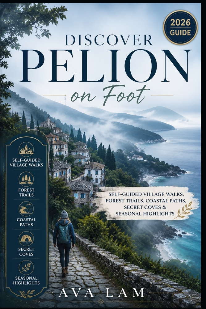 Discover Pelion on Foot: Self-Guided Village walks, Forest Trails, Coastal Paths, Secret Coves & Seasonal Highlights cover