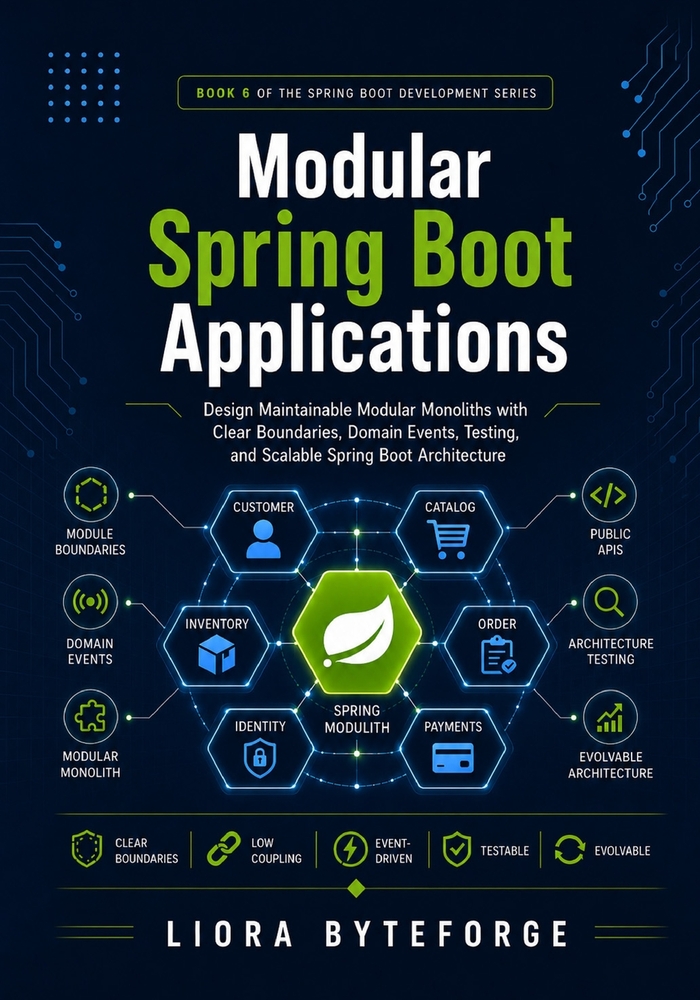 Modular Spring Boot Applications: Design Maintainable Modular Monoliths with Clear Boundaries, Domain Events, Testing, and Scalable Spring Boot Archit cover