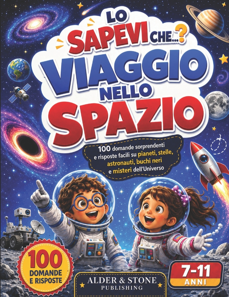Lo Sapevi Che...? Viaggio nello Spazio: 100 domande sorprendenti e risposte facili su pianeti, stelle, astronauti, buchi neri e misteri dell'Universo cover