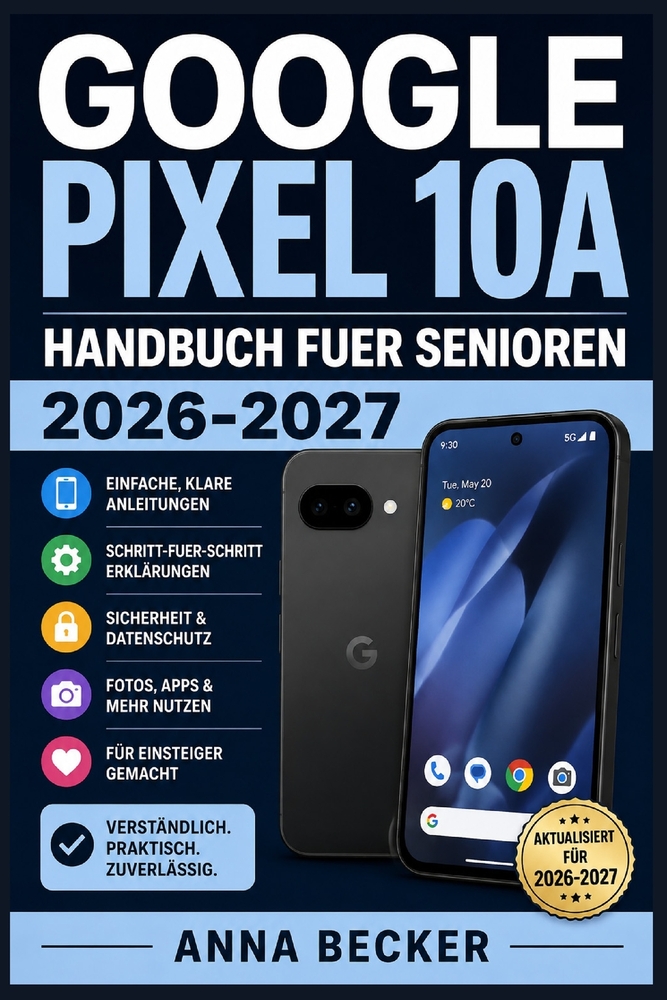 Google Pixel 10a Handbuch fuer Senioren 2026-2027: Schritt-fuer-Schritt-Anleitung mit Bildern - Einfach erklaert: Telefonieren, Fotografieren, Interne cover