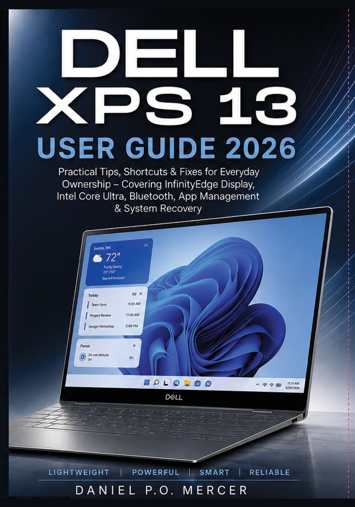 Dell XPS 13 User Guide 2026: Practical Tips, Shortcuts & Fixes for Everyday Ownership Covering InfinityEdge Display, Intel Core Ultra, Bluetooth, App cover