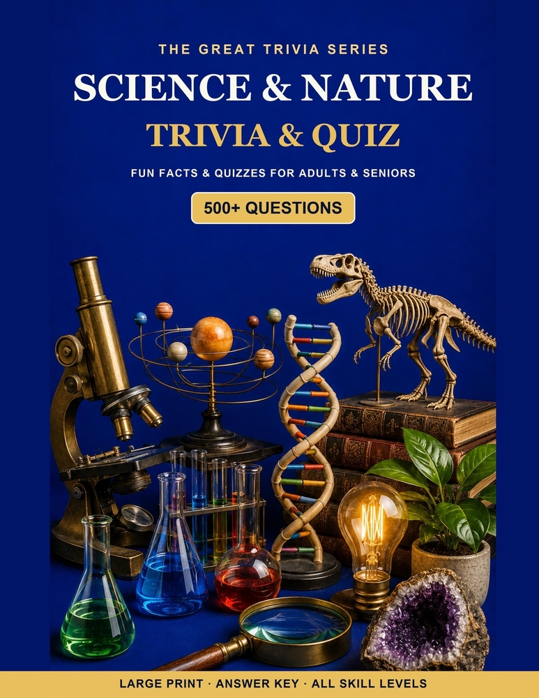 The Great Science & Nature Trivia & Quiz Book: 500+ Fun Questions, Fascinating Facts & Quizzes for Adults & Seniors - Large Print, with Answer Key cover