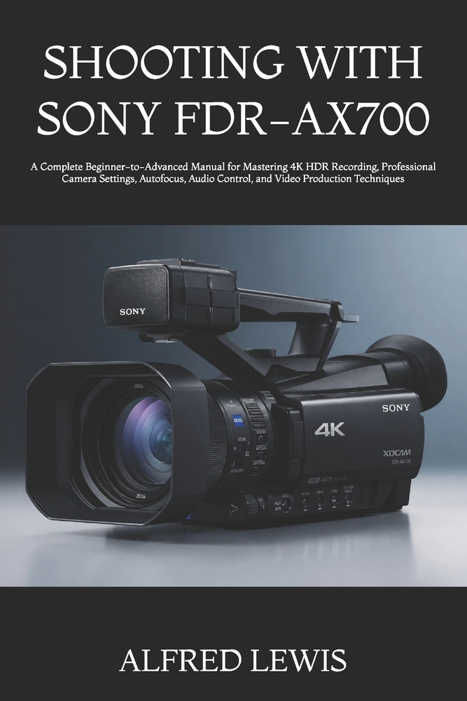 Shooting with Sony Fdr-Ax700: A Complete Beginner-to-Advanced Manual for Mastering 4K HDR Recording, Professional Camera Settings, Autofocus, Audio Co cover