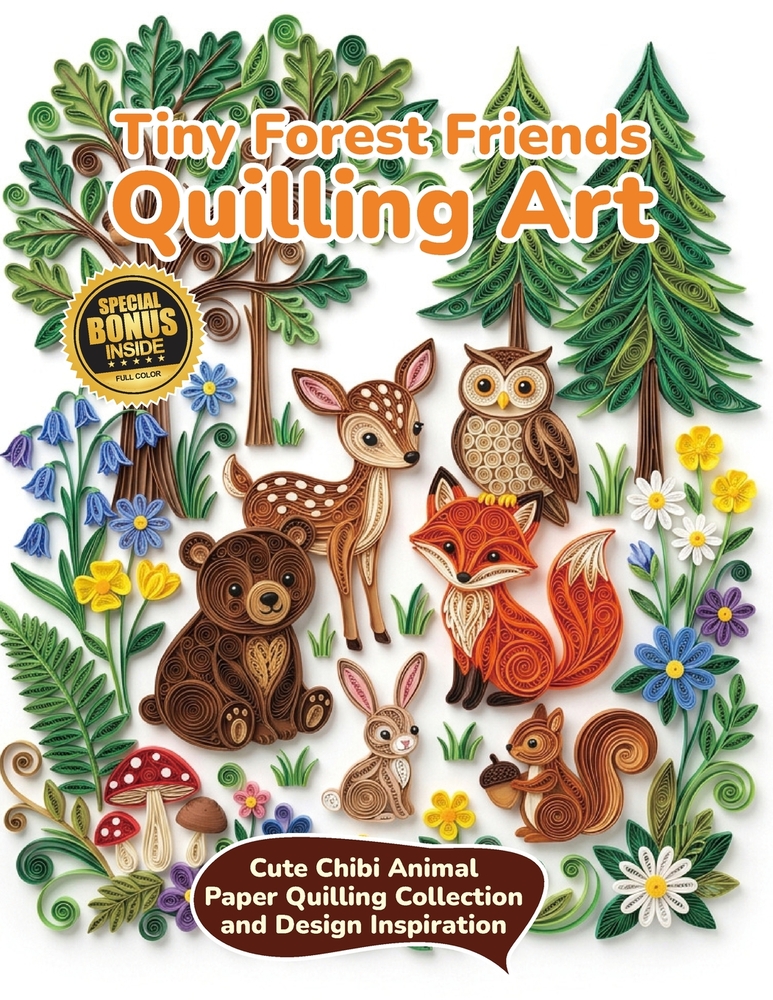 Tiny Forest Friends Quilling Art: Cute Chibi Animal Paper Quilling Collection and Design Inspiration cover