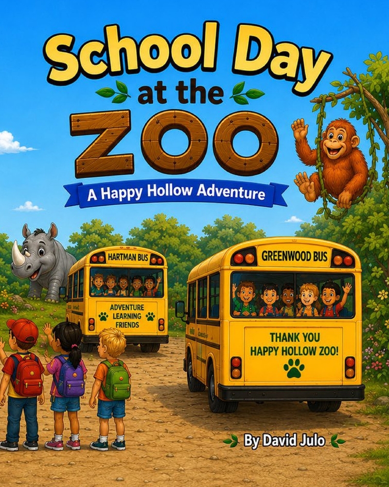 School Day at the Zoo Happy Hollow: A Fun-Filled Field Trip to Happy Hollow Zoo cover