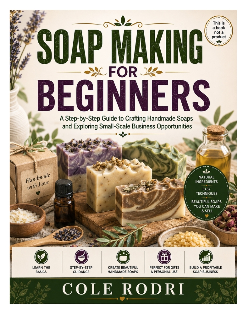 Soap Making for Beginners: A Step-by-Step Guide to Crafting Handmade Soaps and Exploring Small-Scale Business Opportunities cover