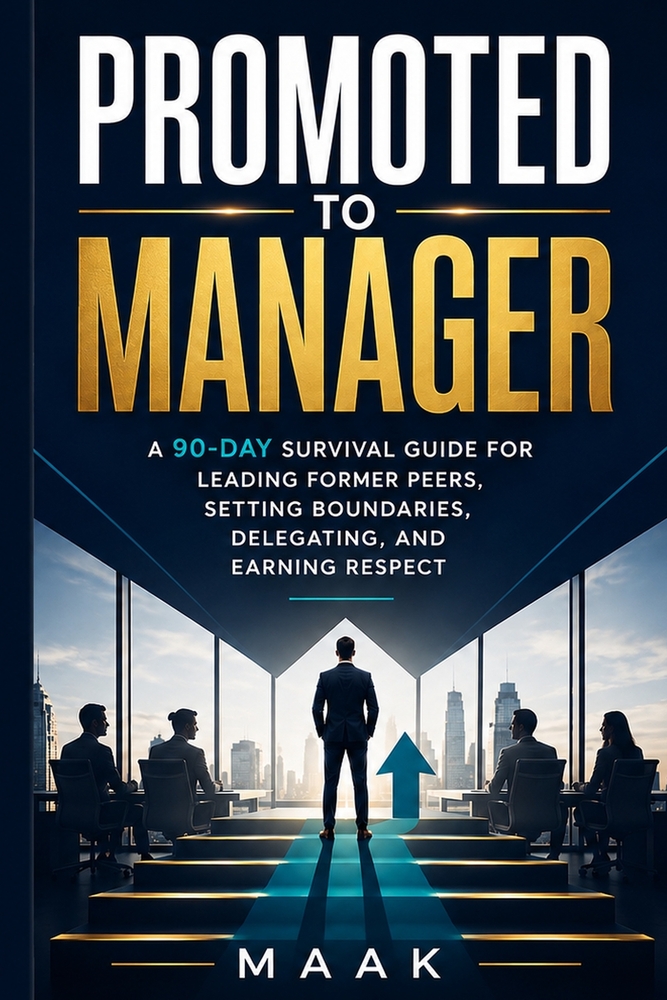 Promoted to Manager: A 90-Day Survival Guide for Leading Former Peers, Setting Boundaries, Delegating, and Earning Respect cover