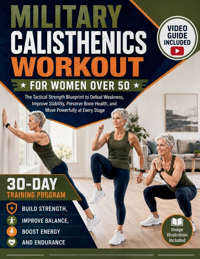Military Calisthenics Workout for Women Over 50: The Tactical Strength Blueprint to Defeat Weakness, Improve Stability, Preserve Bone Health, and Move cover