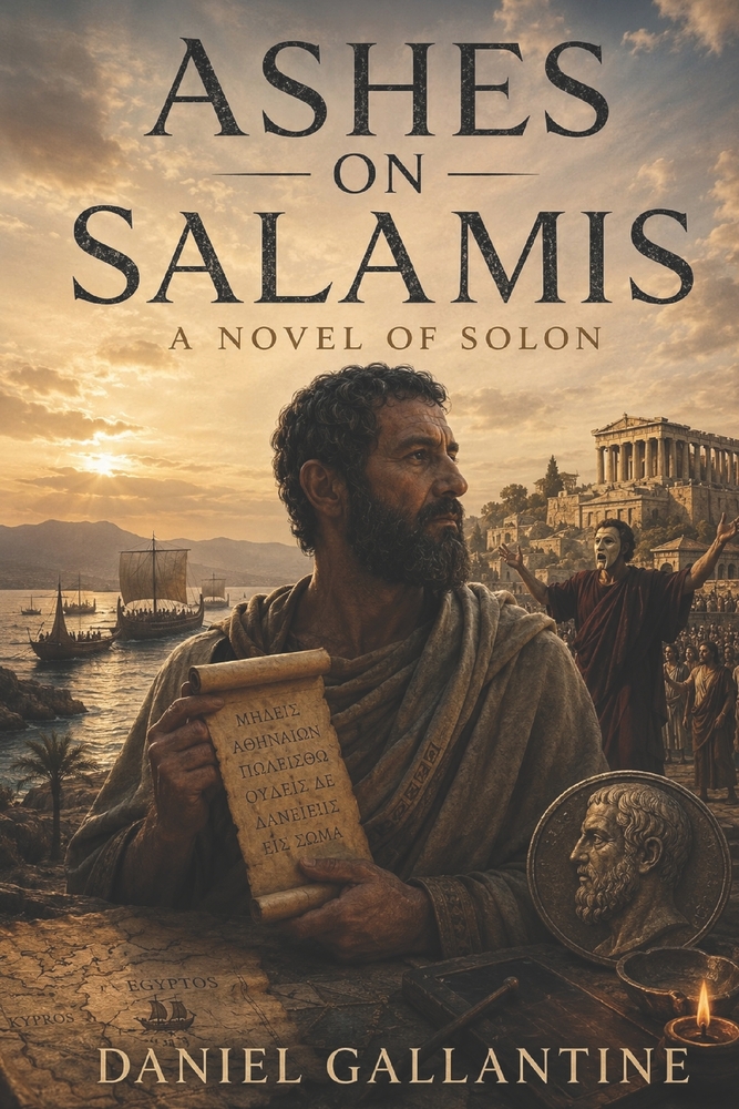 Ashes on Salamis: A Novel of Solon cover