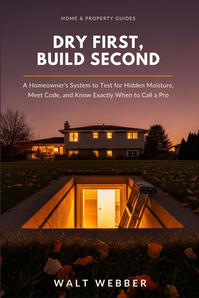 Dry First, Build Second: A Homeowner's System for Testing Your Basement for Hidden Moisture, Meeting Egress and Ceiling Height Code, and Knowing Exact cover