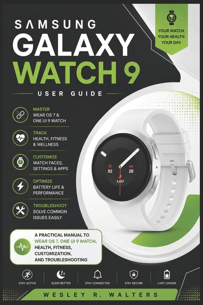 Samsung Galaxy Watch 9 User Guide: A Practical Manual To Wear Os 7, One Ui 9 Watch, Health, Fitness, Customization, And Troubleshooting cover