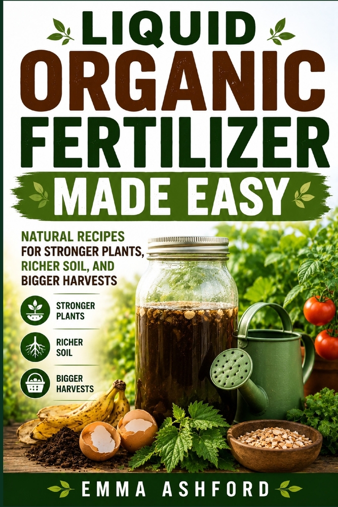 Liquid Organic Fertilizer Made Easy: Natural Recipes for Stronger Plants, Richer Soil, and Bigger Harvests cover