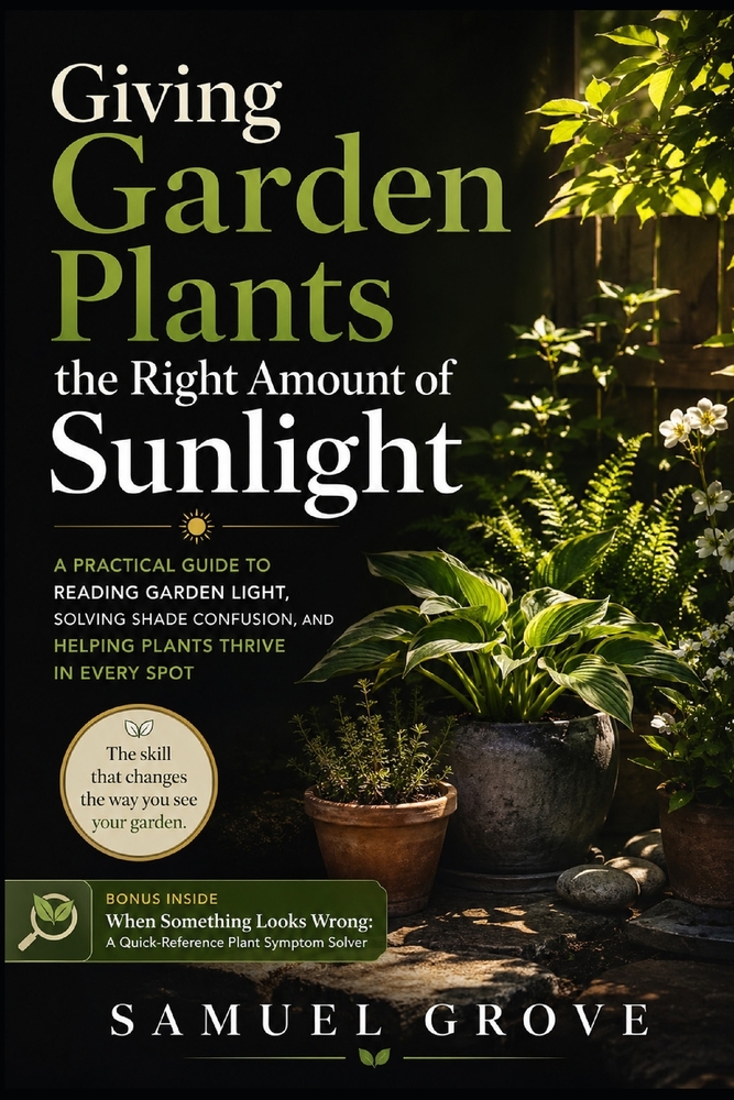 Giving Garden Plants the Right Amount of Sunlight: A Practical Guide to Reading Garden Light, Solving Shade Confusion, and Helping Plants Thrive in Ev cover