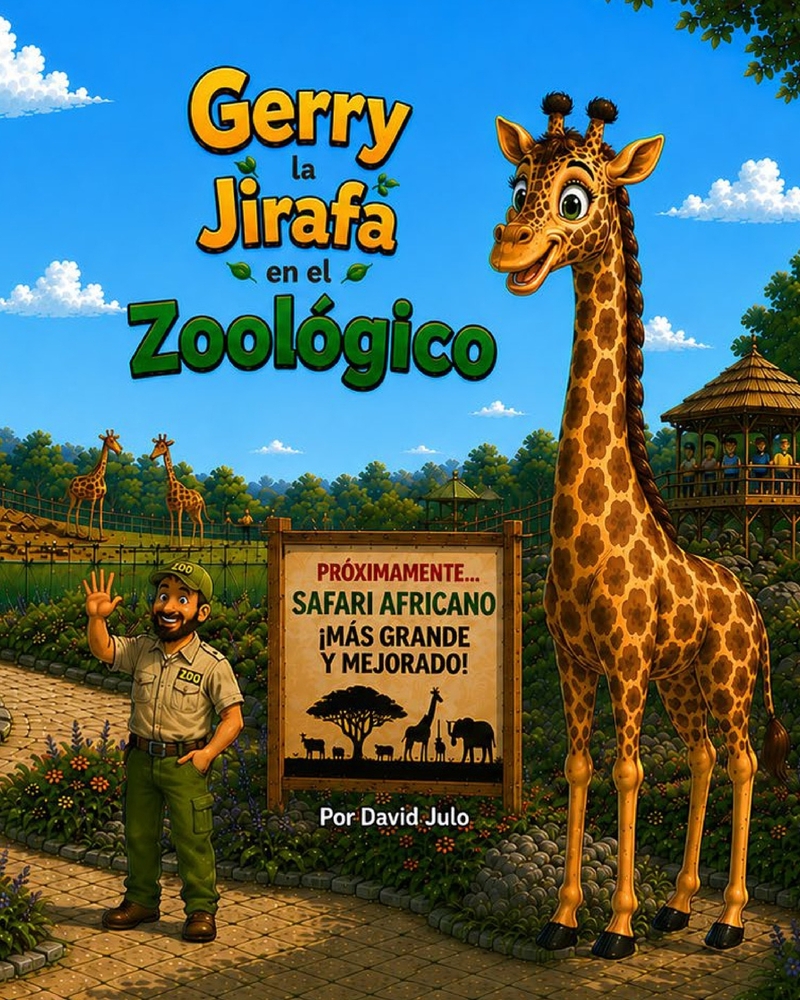 Gerry la Jirafa en el Zoologico: Zoologico divertida historia para siglos tres a ocho cover