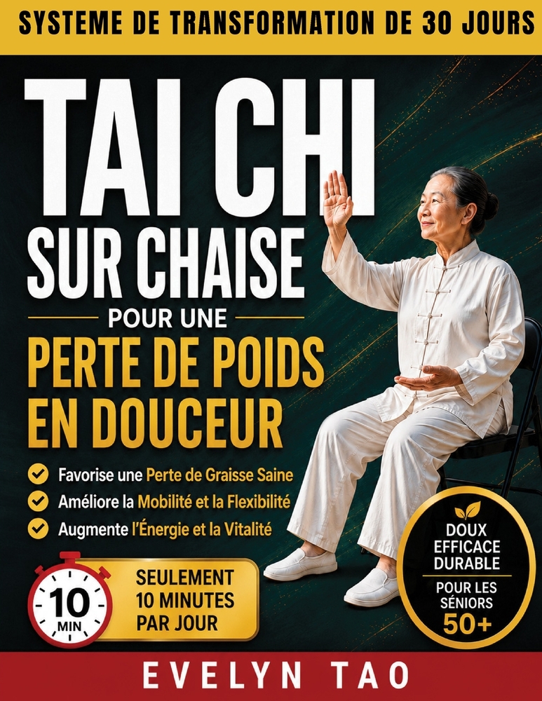 Tai CHI Sur Chaise Pour Une Perte de Poids En Douceur: Programme à faible impact de 30 jours pour améliorer la mobilité, l'équilibre, Perte d'énergie cover
