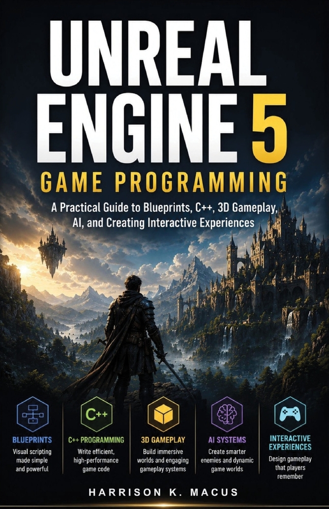 Unreal Engine 5 Game Programming: A Practical Guide to Blueprints, C++, 3D Gameplay, AI, and Creating Interactive Experiences cover