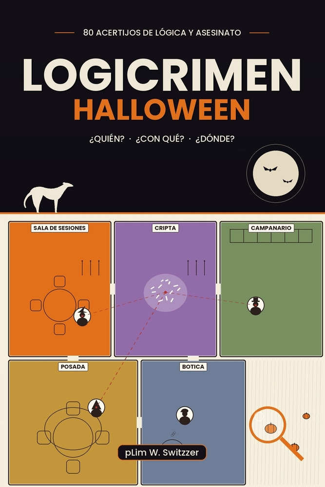 Logicrimen Halloween: 80 acertijos de lógica y asesinato para Halloween - Misterios cozy para adultos cover