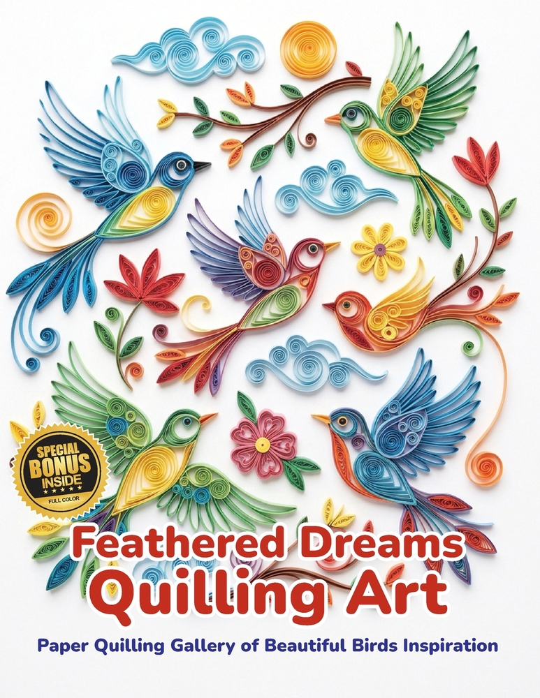 Feathered Dreams Quilling Art: Paper Quilling Gallery of Beautiful Birds Inspiration cover