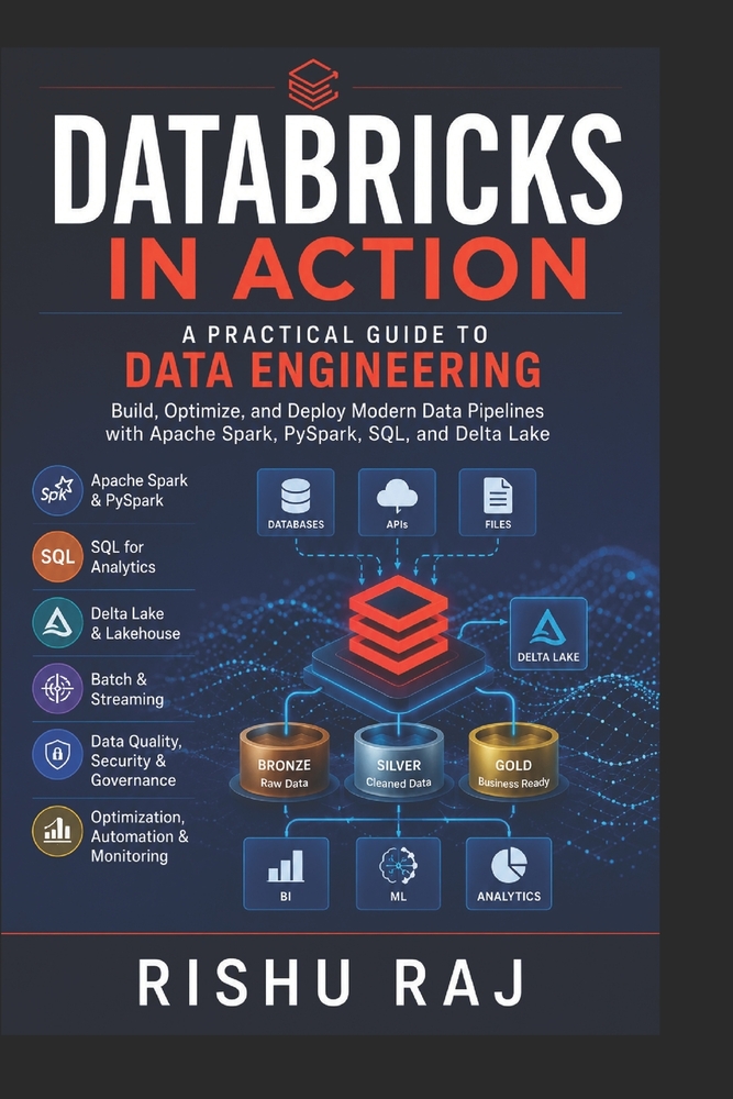 Databricks in Action: A Practical Guide to Data Engineering: Build, Optimize, and Deploy Modern Data Pipelines with Apache Spark, PySpark, SQL, and De cover