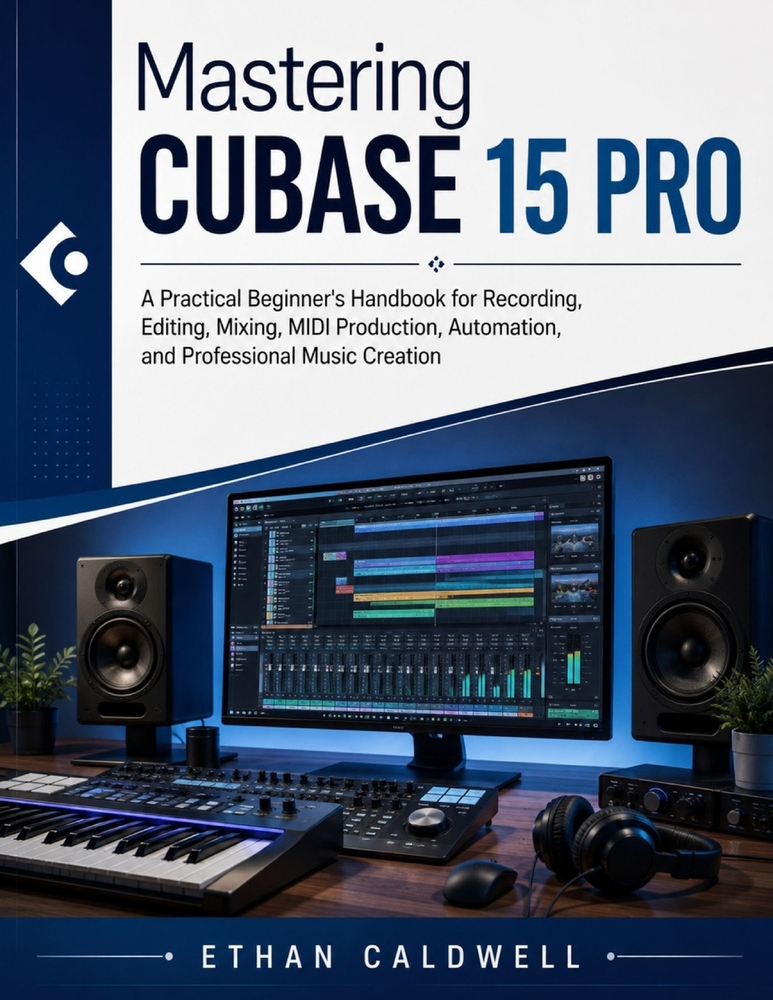 Mastering Cubase 15 Pro: A Practical Beginner's Handbook for Recording, Editing, Mixing, MIDI Production, Automation, and Professional Music Creation cover