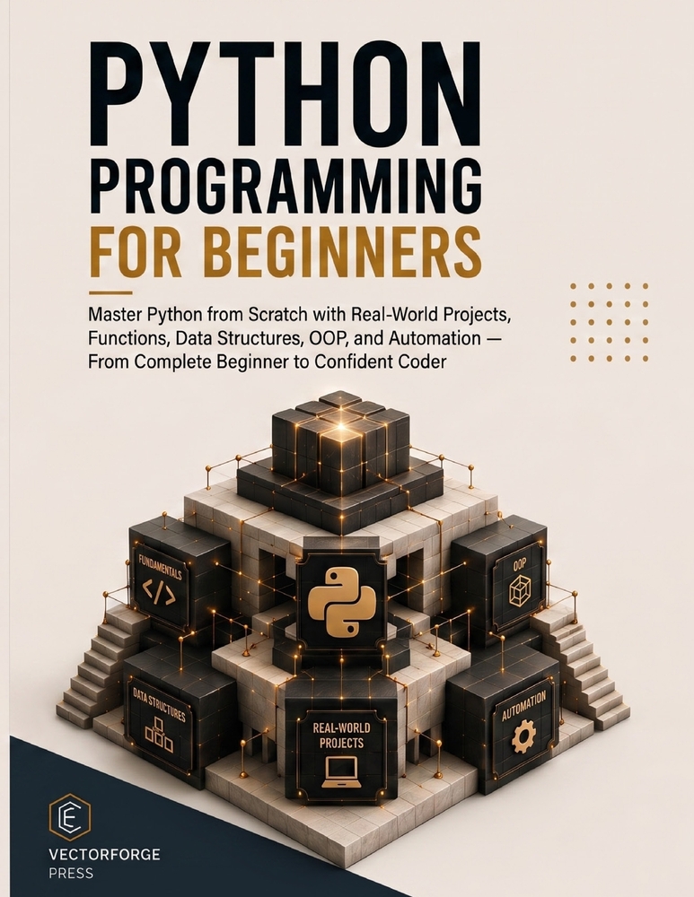 Python Programming for Beginners: Master Python from Scratch with Real-World Projects, Functions, Data Structures, OOP, and Automation - From Complete cover