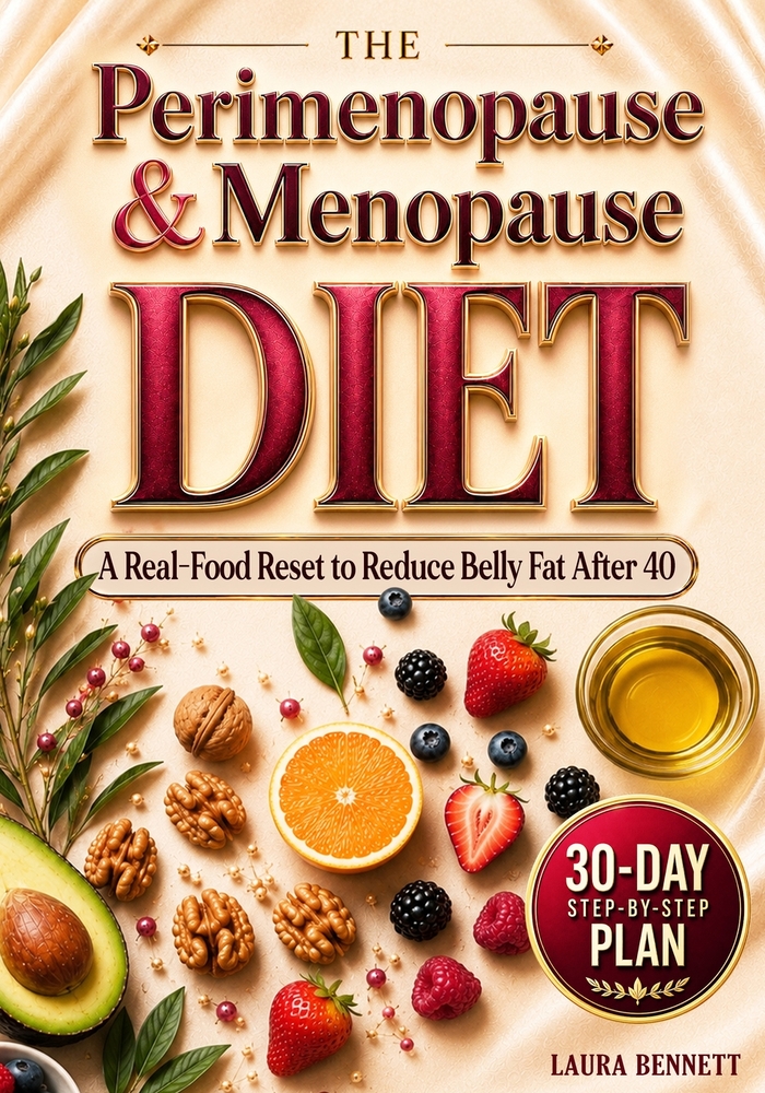 The Perimenopause & Menopause Diet: A 30-Day Real-Food Reset for Women Over 40 to Curb Cravings, Reduce Stubborn Belly Fat and Lose Weight Without Cou cover