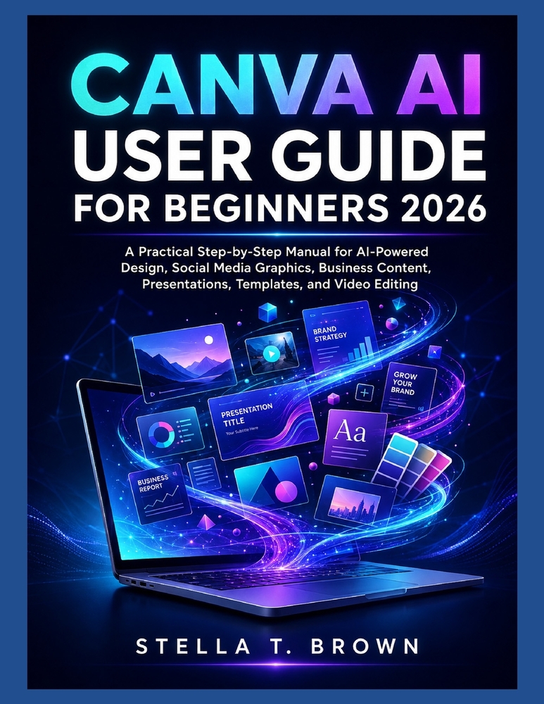 Canva AI User Guide for Beginners 2026: A Practical Step-by-Step Manual for AI-Powered Design, Social Media Graphics, Business Content, Presentations, cover