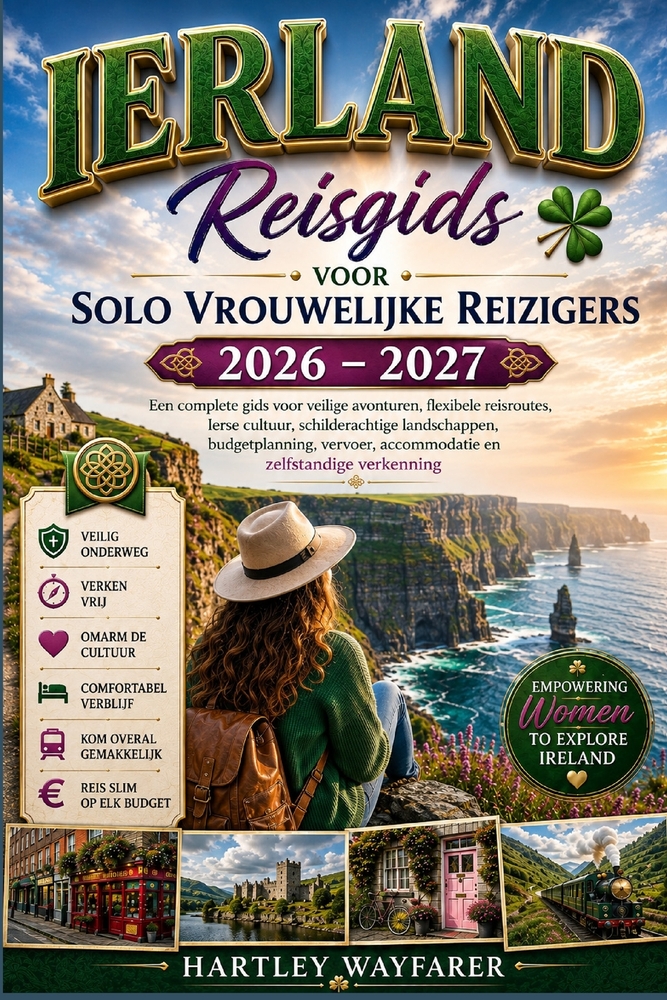 Ierland Reisgids voor solo vrouwelijke reizigers 2026 - 2027: Een complete gids voor veilige avonturen, flexibele reisroutes, Ierse cultuur, schildera cover