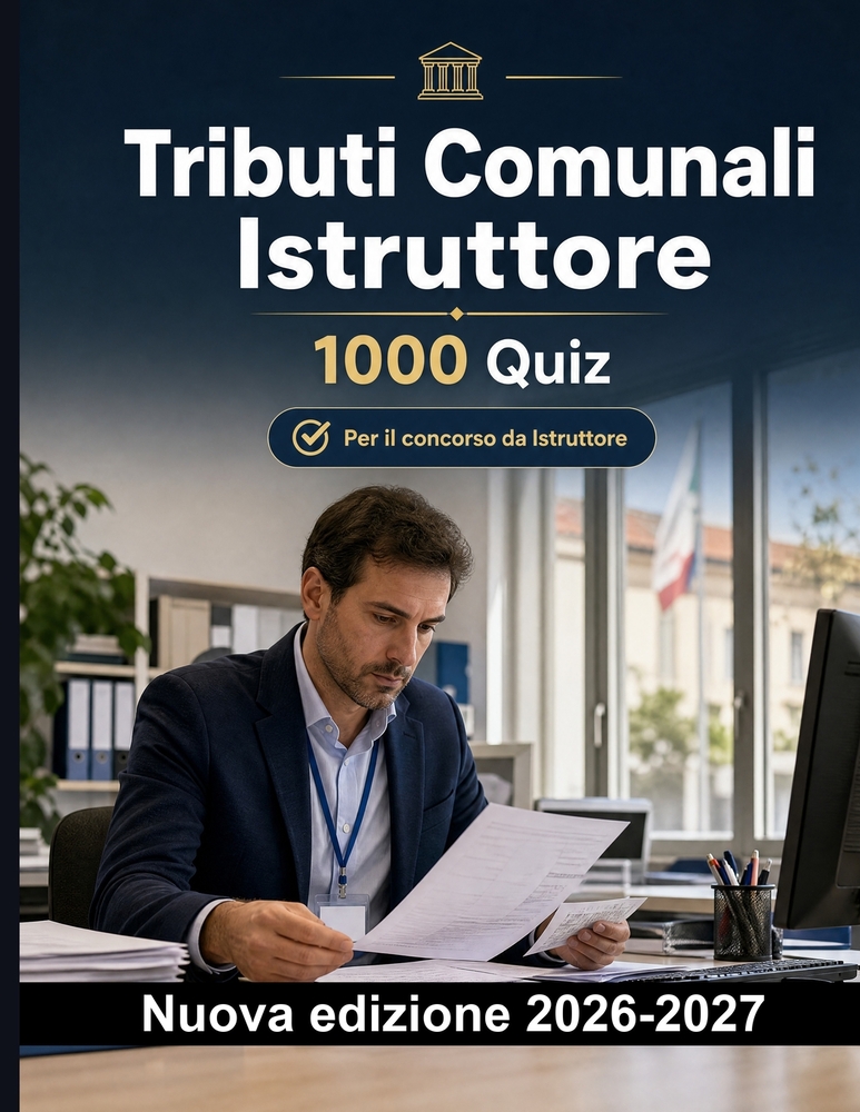Tributi Comunali Istruttore: 1000 Quiz a risposta multipla: IMU, TARI e canone unico: anagrafe tributaria, controlli, dichiarazioni e versamenti per u cover