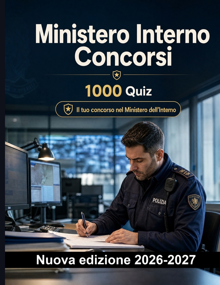 Ministero Interno Concorsi: 1000 Quiz a risposta multipla: Accessi, videosorveglianza, pattugliamento, emergenze e rapporti di servizio: ripasso opera cover
