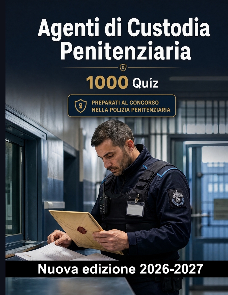 Agenti di Custodia Penitenziaria: 1000 Quiz a risposta multipla: Sicurezza, perquisizioni, vigilanza e procedure operative: preparazione completa con cover