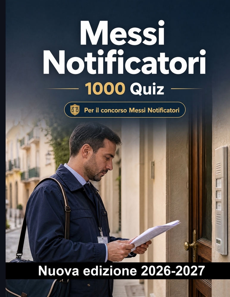 Messi Notificatori: 1000 Quiz a risposta multipla: Preparazione su atti, destinatari, consegna e irreperibilità; esercitazioni su relata, secondo acce cover