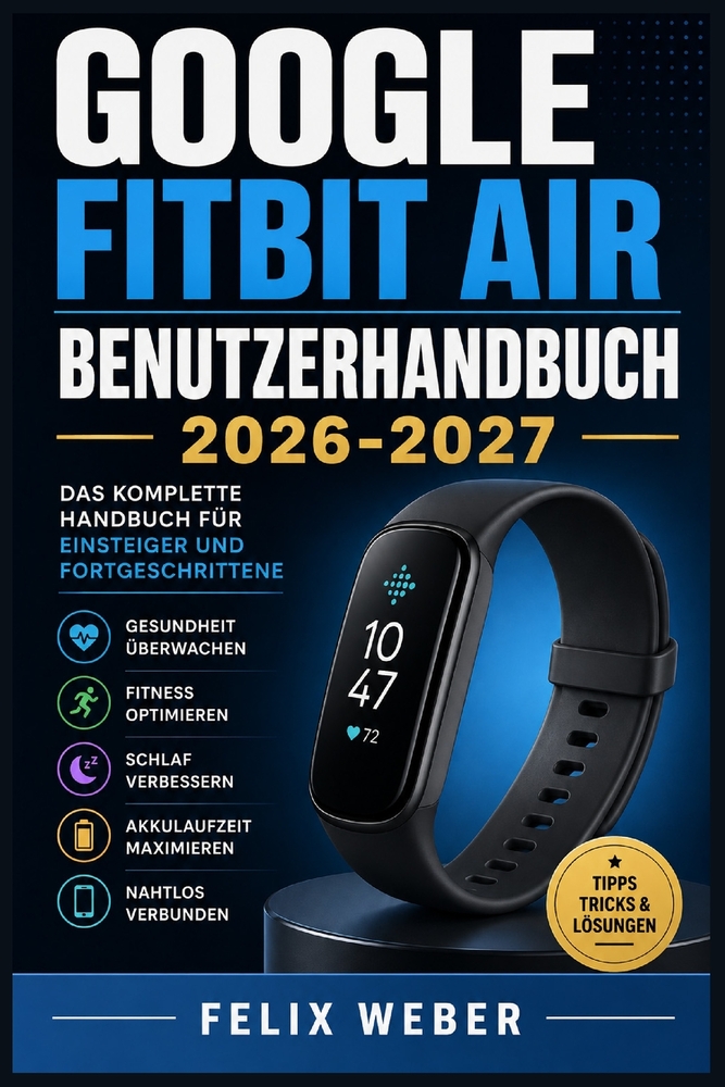 Google Fitbit Air Benutzerhandbuch 2026-2027: Schritt für Schritt zur perfekten Einrichtung, allen Funktionen und dem täglichen Gebrauch cover