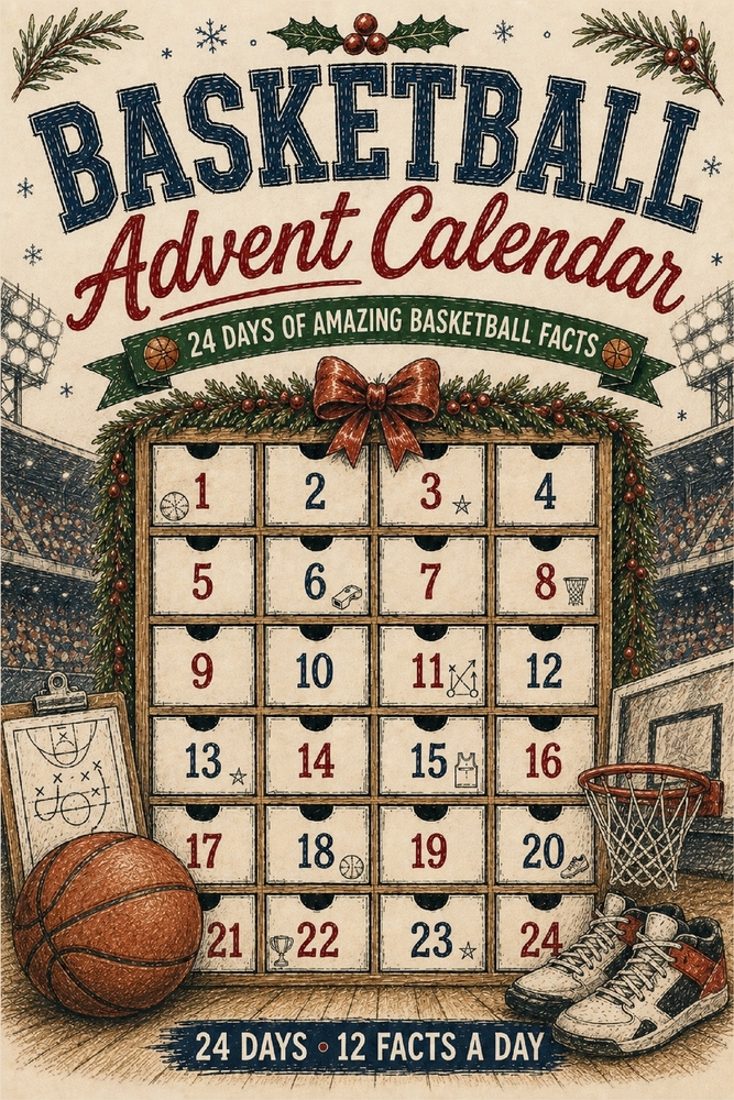 Basketball Advent Calendar: 24 Days of Amazing Facts 12 Facts a day cover