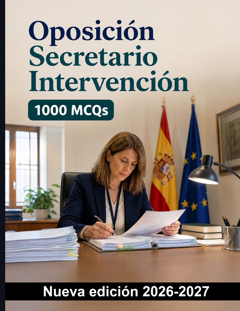 Oposición Secretario Intervención: 1000 Preguntas test corregidas: Preparación práctica sobre órganos municipales, expedientes, actas, informes jurídi cover