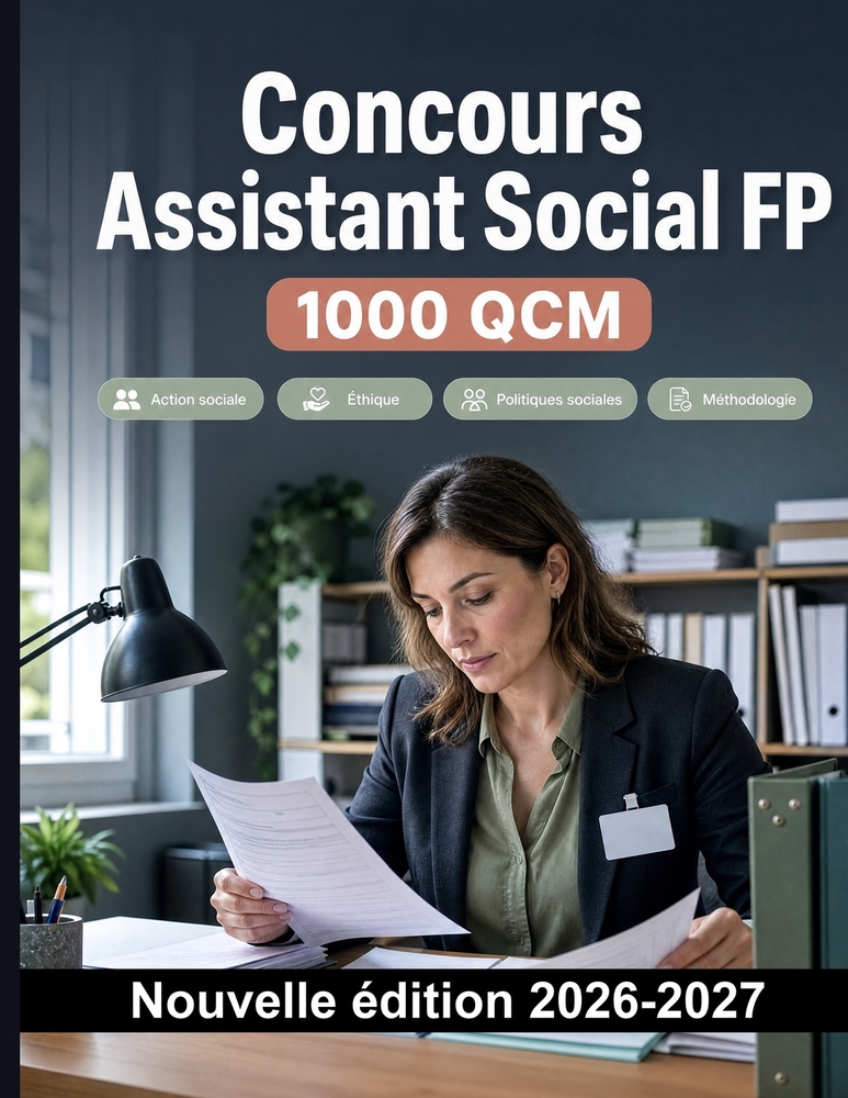 Concours Assistant Social FP: 1000 QCM Corrigés: Éthique, secret professionnel, droit social et protection de l'enfance - révision ciblée avec mises e cover