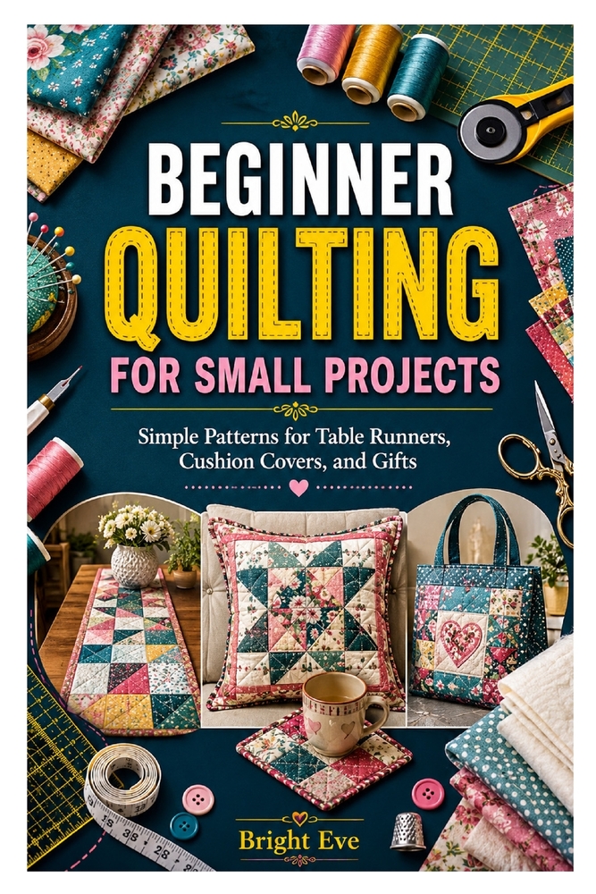 Beginner Quilting for Small Projects: Simple Patterns for Table Runners, Cushion Covers, and Gifts cover