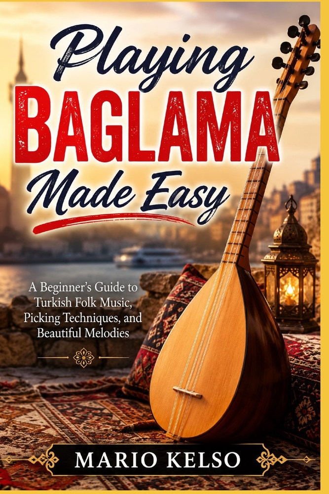 Playing Baglama Made Easy: A Beginner's Guide to Turkish Folk Music, Picking Techniques, and Beautiful Melodies cover