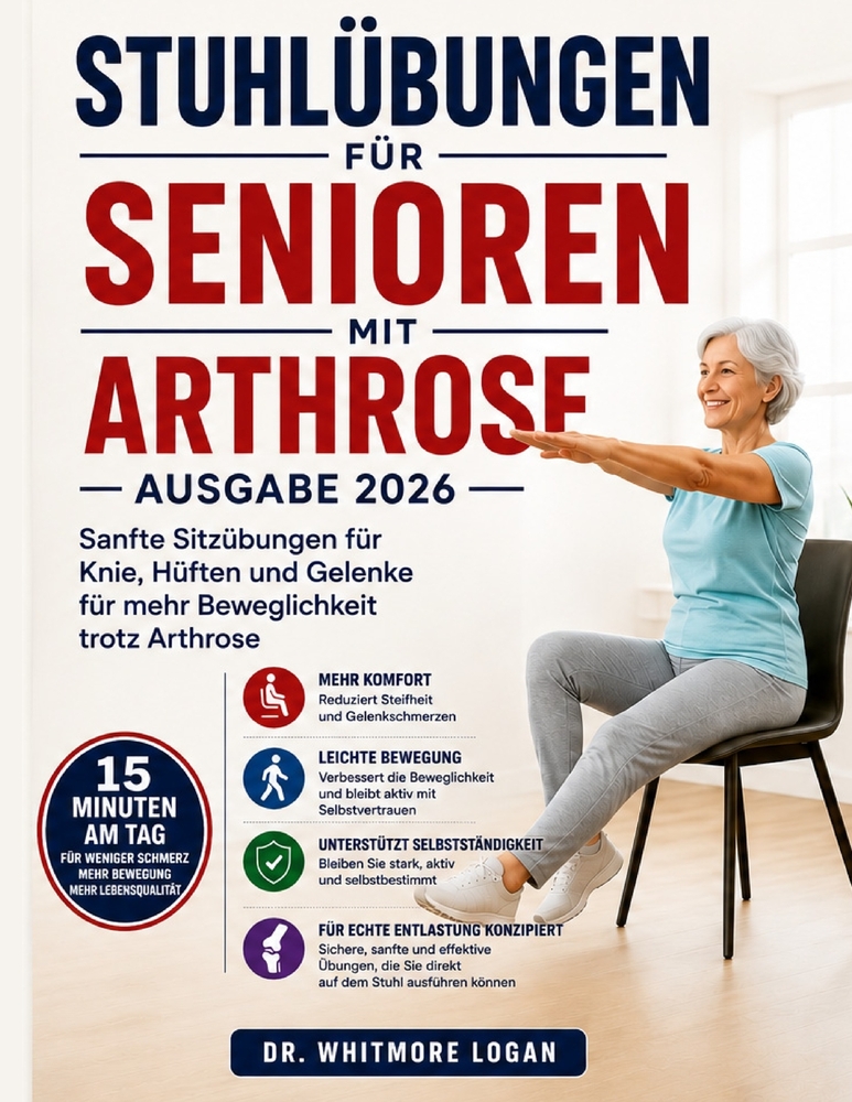 Stuhlübungen Für Senioren Mit Arthrose - Ausgabe 2026: Sanfte Sitzübungen für Knie, Hüften und Gelenke für mehr Beweglichkeit trotz Arthrose cover