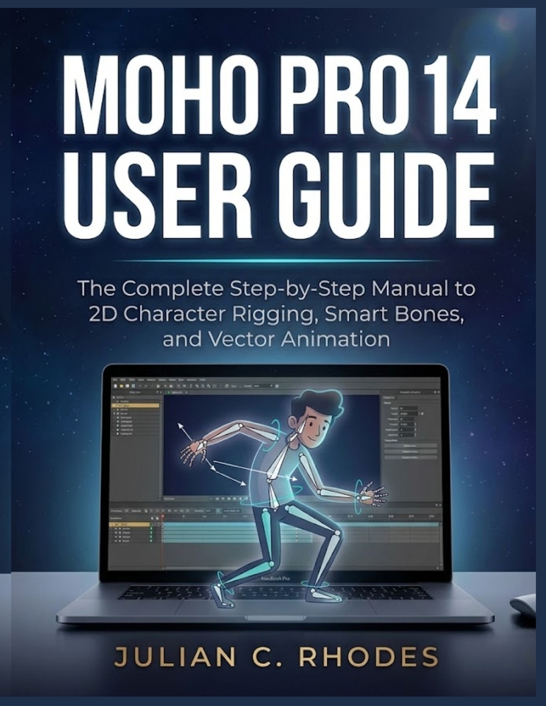 Moho Pro 14 User Guide: The Complete Step-by-Step Manual to 2D Character Rigging, Smart Bones, and Vector Animation cover