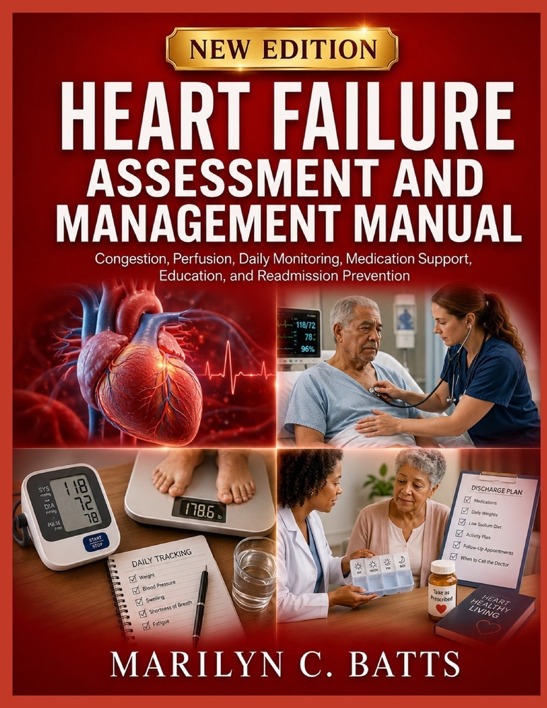 Heart Failure Assessment and Management Manual: Congestion, Perfusion, Daily Monitoring, Medication Support, Education, and Readmission Prevention cover