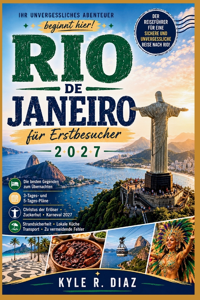 Rio de Janeiro für Erstbesucher 2027: Rio souverän entdecken - Die besten Gegenden für den Aufenthalt - 3- und 5-Tages-Pläne - Christusstatue (Cristo cover