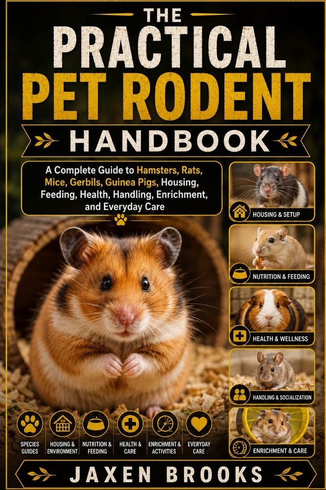 The Practical Pet Rodent Handbook: A Complete Guide to Hamsters, Rats, Mice, Gerbils, Guinea Pigs, Housing, Feeding, Health, Handling, Enrichment, and cover