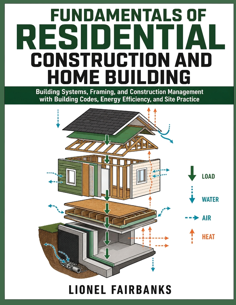 Fundamentals of Residential Construction and Home Building: Building Systems, Framing, and Construction Management with Building Codes, Energy Efficie cover