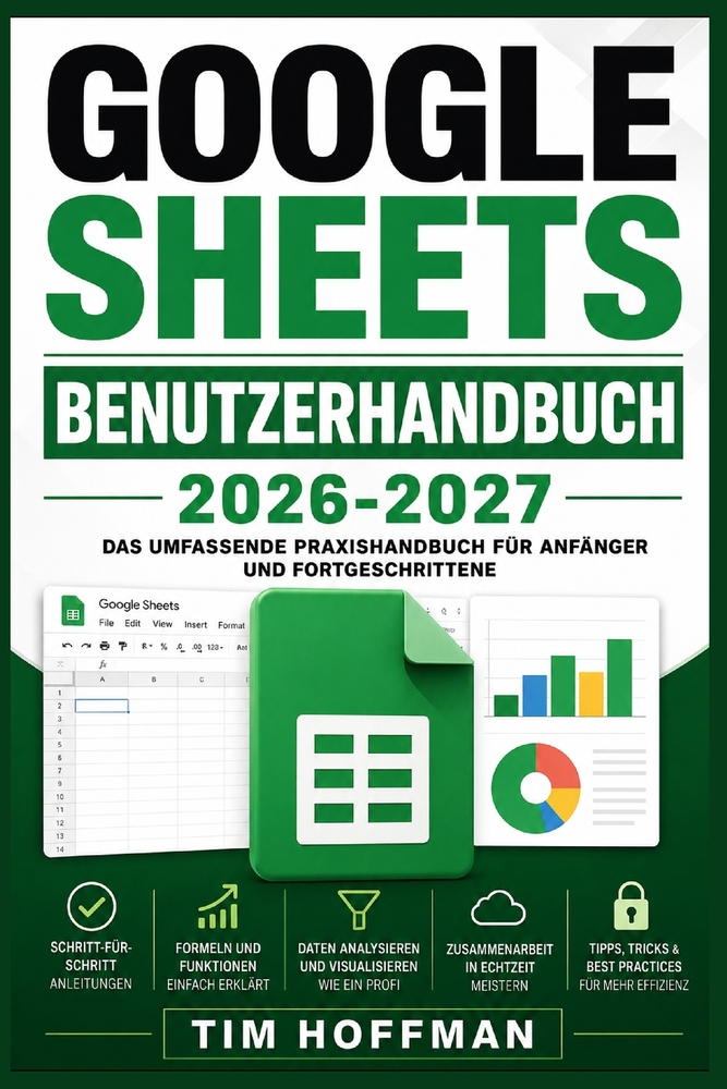 Google Sheets Benutzerhandbuch 2026-2027: Schritt-für-Schritt-Anleitung für Einsteiger und Profis - Tabellen, Formeln und Daten effizient meistern cover